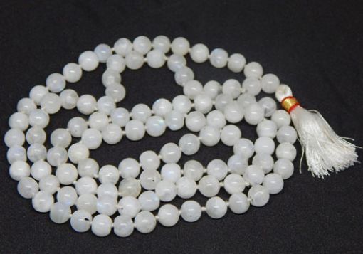 Natural Rainbow Moonstone Mala