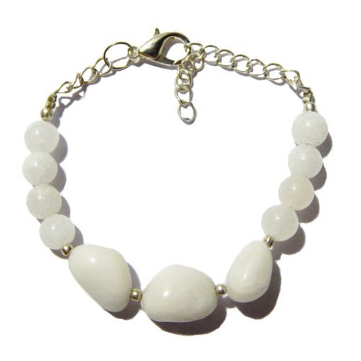 White Agate bracelet