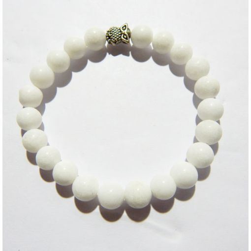 White Jade Gemstone Bracelet 