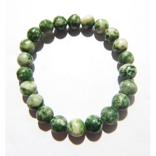 Green Spot Jasper  Gemstone Bracelet 