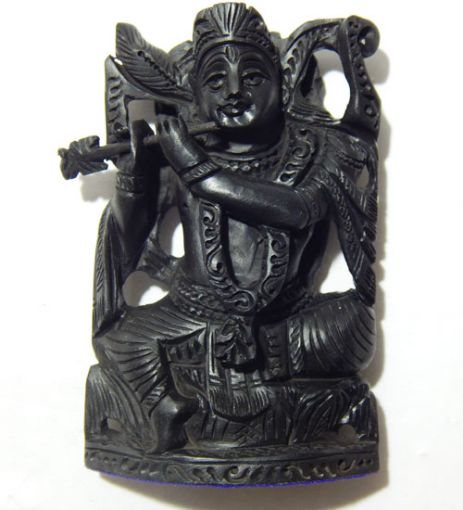 Lord Krishna  Ebony Wood Murti 