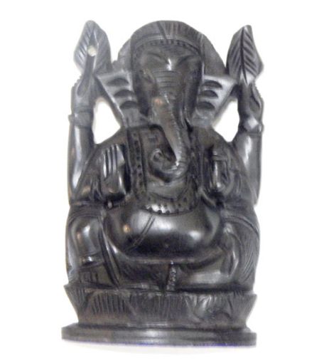 Lord  Ganesh  Ebony Wood Murti