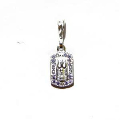 Silver Thrisul-Shivling Pendant