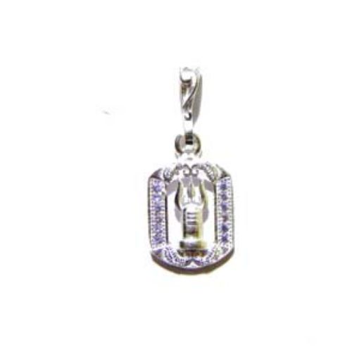 Silver Thrisul-Shivling Pendant