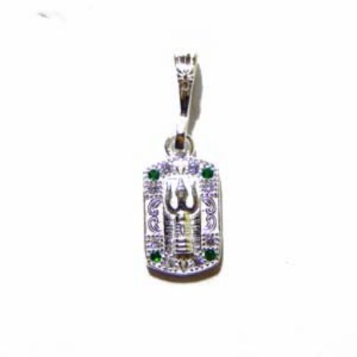 Silver Thrisul-Shivling Pendant