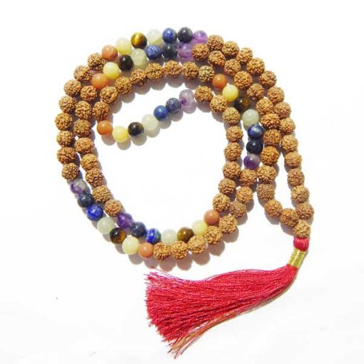 7 Chakra Gemstone & Rudarksha Mala