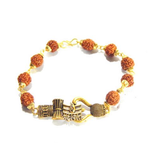 Rudraksha Mahakaal Fancy Metal Bracelet