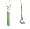 Green Aventurine Pencil Pendant With Chain