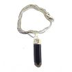 Black Tourmanine Pencil Pendant with Chain
