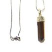 Tiger Eye Pencil Pendant with Chain  