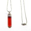 Red Carnelian  Pencil Pendant with Chain