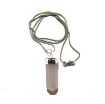 Rose Quartz   Pencil Pendant with Chain 