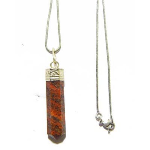 Unakite  Pencil Pendant with Chain