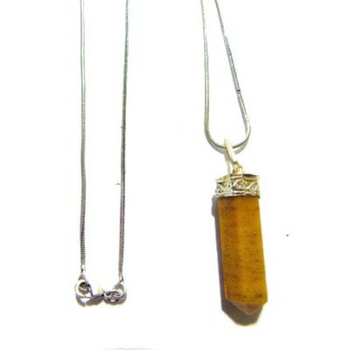 Yellow Aventurine Pencil Pendant with Chain 