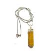 Yellow Aventurine Pencil Pendant with Chain 