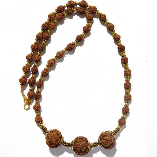 5 Mukhi Rudraksha Mala with 5 Mukhi Nepali Rudraksha