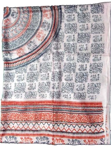 Large Size 7 Chakra Printed Stole
