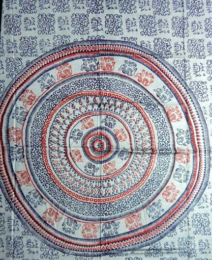 Large Size 7 Chakra Printed Stole