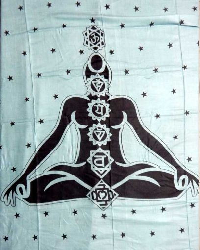 Large Size 7 Chakra Printed Stole
