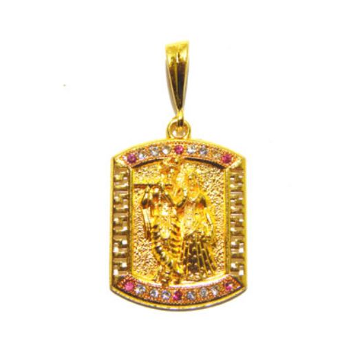 Radha Krishna Pendant with Gold 