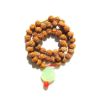 Rudraksha Mala with Green Aventurine Pendant